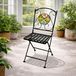 Chaise pliante mosaïque, chaise de balcon, tabouret de bistrot, design étoile