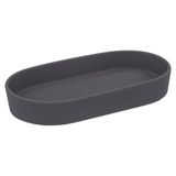 Five dienblad voor badkameraccessoires, keramiek, grijs