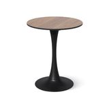 Vicco Eettafel "Carl", Walnoot/Zwart, 60 x 60 cm