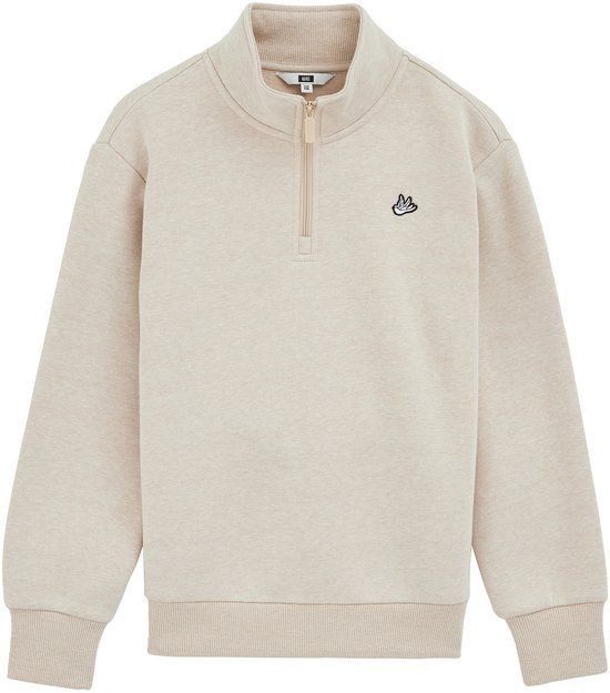 Blue Ridge WE Fashion Jongens trui met rits - Beige - Maat 110/116