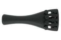 Wittner 918151 staartstuk viool Ultra 1/8 - hightech kunststof - 4 fijnstemmers - ultralicht - met nylon-inhaaksnaar - zwart
