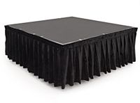 Gear4music 40 cm x 200 cm Podium Valance Zwart