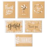 Hallmark Bedankkaarten assortiment, rustiek kraftpapier (48 bedankbriefjes met enveloppen)