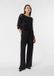 comma - Dames Jersey Jumpsuit met lange mouwen en ceintuur - Zwart