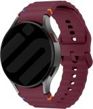 Strap-it Siliconen Wave bandje - Wijnrood