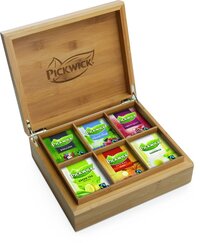 Pickwick Houten Theedoos - Geschenkset - 60 theezakjes - 6 Verschillende Smaken