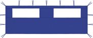 vidaXL Prieelzijwand met ramen 6x2 m blauw