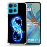 Cokitec Versterkte hoes voor Motorola G75 5G Oneindige Veer Textuur Blauw