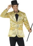 Veste à paillettes dorées - Or - Taille M - Hommes