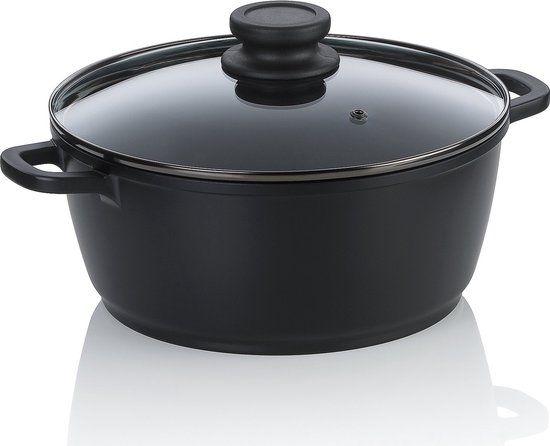 Kela Kookpan, 3.2 L, met Deksel, Zwart, Non-stick, PFAS/PTFE vrij, Gegoten Aluminium