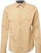 s.Oliver Heren Slim Fit Overhemd met Lange Mouwen, Klassieke Kraag, Goudgeel, Gestipt, Knopen, Katoen/Elastaan, Casual