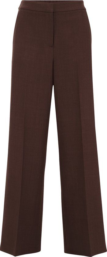 WE Fashion Dames wide leg pantalon - Bruin - Maat 42