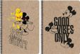 Carnet A4/80 pages, carreaux, Mickey Mouse, papier kraft