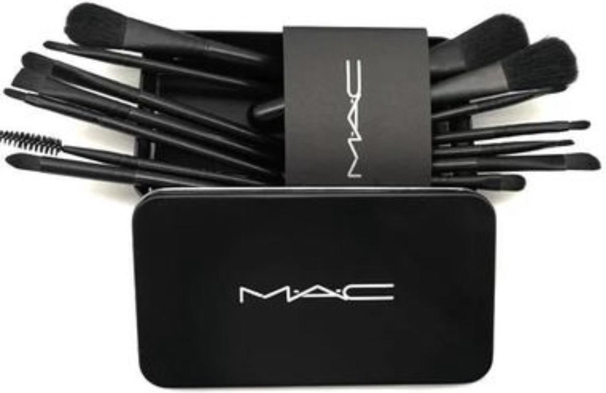 MAC3 - Make Up Set 12 Stuks - Foundation - Oogschaduw - Make Up - Eyeliner Zwart - Make Up Geschenkset - Cosmetica - Beauty - Giftset - Make Up Kwasten