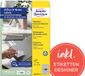 AVERY Universele etiketten, 96 x 50,8 mm, wit, verwijderbaar, 10 vel A4