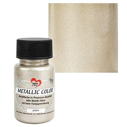 Ideen mit Herz Metallic Color Platina Acrylverf - 50 ml