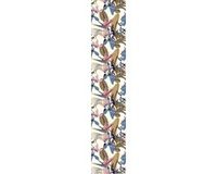 Ambiance Sticker Voorgelijmd vliesbehang - Tropisch gele bananenbladeren en paradijsbloemen - 1 rol van 300x60 cm