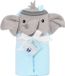 Be Mammy Couverture - Serviette à capuche - Couverture pour enfants - Couverture de berceau - Couverture pour bébé - 95 x 95 cm - BE-BE20-272-BBL - Bleu - Éléphant