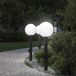 VidaXL Lampadaire avec détecteur et prise 3 pièces 80 cm noir ip44
