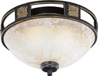 Trio Leuchten Quinta Plafondlamp - 2 lichts - Ø 330 mm - Roestbruin