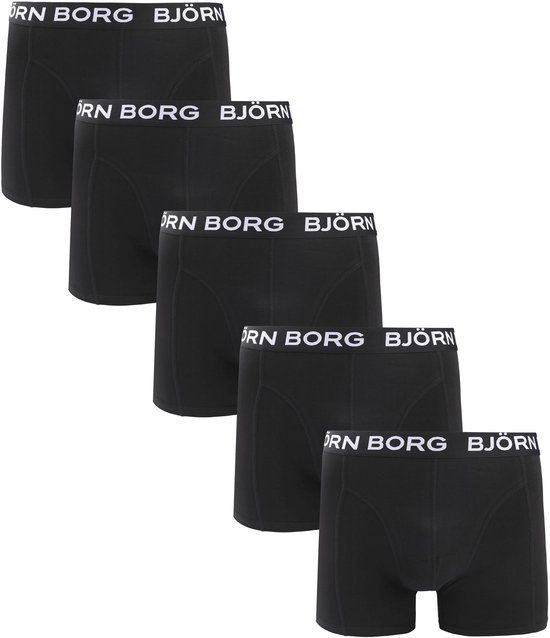 Björn Borg Cotton Stretch Boxershort Heren - Zwart - 5 stuks - Maat M