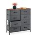 Relaxdays ladekast industrieel, 8 lades, 81,5 x 80 x 30 cm, stof & metaal, grijs/bruin