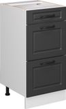 Vicco R-Line Meuble bas de cuisine – 40 cm avec tiroirs, sans plan de travail Anthracite style champêtre