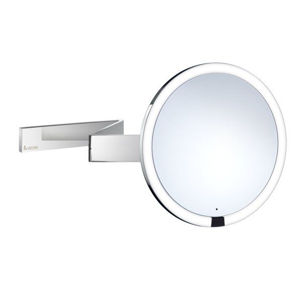 Smedbo Outline Vergrotingsspiegel draaibaar wandmodel LED diameter 20cm 7x USB Chroom FK491EP