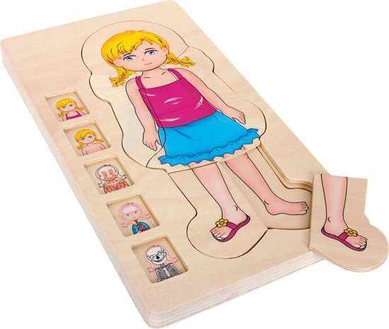 SFC Toys Houten puzzel meisje - 29 stukken - Kinderpuzzel 3 jaar