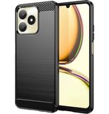 Tumundosmartphone Gel-beschermhoes, TPU, type carbon, zwart, voor Realme C51