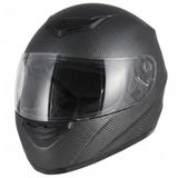 Favoto Integraalmotorhelm, ademende scooterhelm voor dames en heren, volwassenen, veiligheidsbescherming, ECE-gecertificeerd, 59-60 cm koolstofvezel