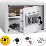 Kesser Elektronische Kluis met cijferslot 35 x 25 x 25 cm - Digitale Muurkluis Inclusief Batterijbox en Batterijen - Electrische Safe met 2 Noodsleutel Klusje - Zilver