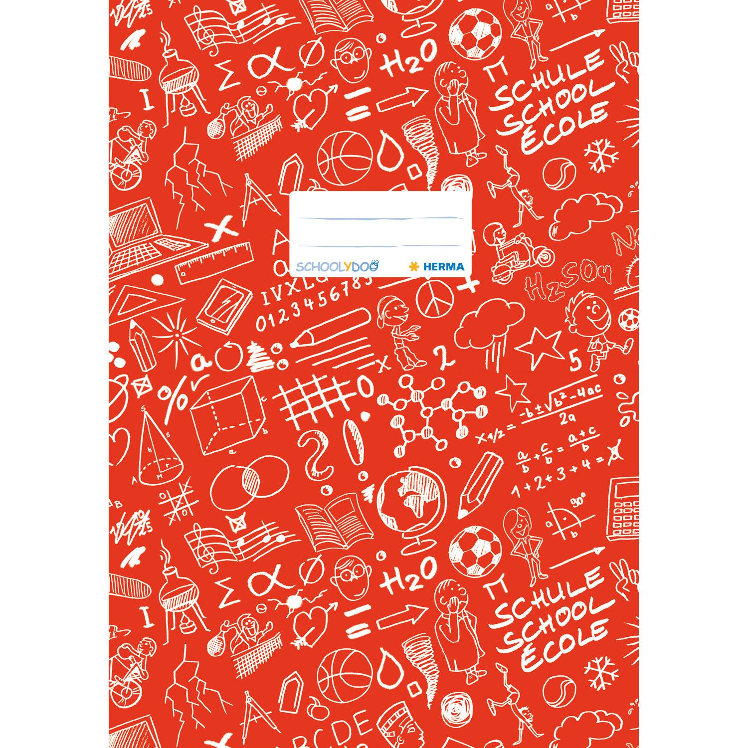 175 SCHOOLYDOO Exercise book cover A4, red