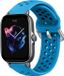 Strap-it siliconen bandje met gaatjes - lichtblauw - Geschikt voor Amazfit GTS 3