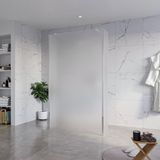 FortiFura Galeria Vrijstaande Inloopdouche - 120x200cm - Mat Glas - Antikalk - 8mm Veiligheidsglas - 2 Zijwanden - 30cm - Wandsteunen en Hoekprofielen - Hoogglans Chroom