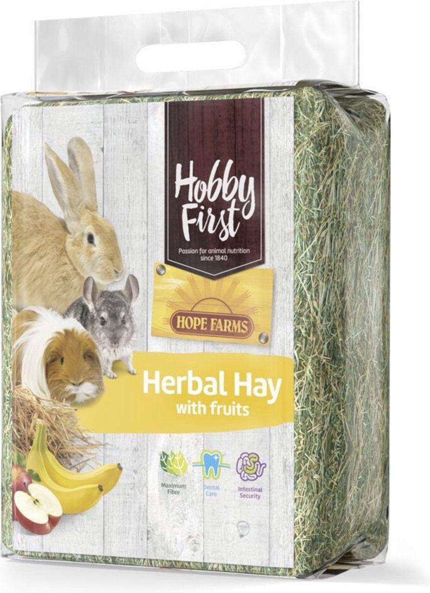 Hobby First Hope Farms Herbal Hay Fruit 1 kg - 4 stuks