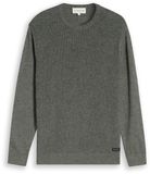 Tom Tailor - Gebreide trui met gemêleerde look - Maat L - darkest olive tonal mouline