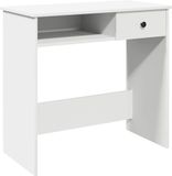 vidaXL Bureau - 80x40x75 cm - Bewerkt Hout - Wit