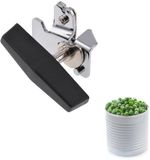 Westmark blikopener, compact, lengte: 7,8 cm, staal, verchroomd/kunststof, automatisch, monopoly uitvoering, zilver/zwart, 12223360