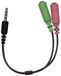 Genius ACC-100, 3,5 mm jack / 2x 3,5 mm jackaansluiting - noir