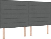 vidaXL Boxspring bed met matras Donkergrijs 200 x 180 cm Stof