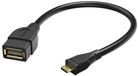 Hama Adapterkabel OTG micro USB-USB 15 cm zwart