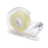 Waytex Transparant plakband met dispenser, hoge kleefkracht, breedte 19 mm, rol 33 m, Pro-kwaliteit, dikte 50 micron, glanzend