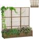 Outsunny Lit de jardin en rotin - Acier - 103x103x29cm - Sable