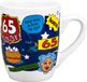 123 Kado koffiemokken Cadeau koffiemok/theebeker Hoera 65 jaar - 300 ml - 65e verjaardag - feestartikelen / leeftijd