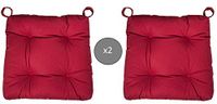 Stoelkussen, 2 stuks, rood