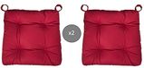 Stoelkussen, 2 stuks, rood