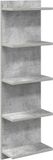 vidaXL Wandplank Betongrijs 30 x 15 x 100 cm Bewerkt hout