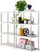 Concorde opbergrek schuur/zolder - 2x - kunststof - wit - 80 x 40 x 20 cm - met 4 planken - stellingkast voor berging