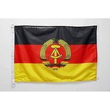 AZ FLAG Bootvlag Oost-Duitsland 45x30 cm Mesh Polyester Plastic Ringen
